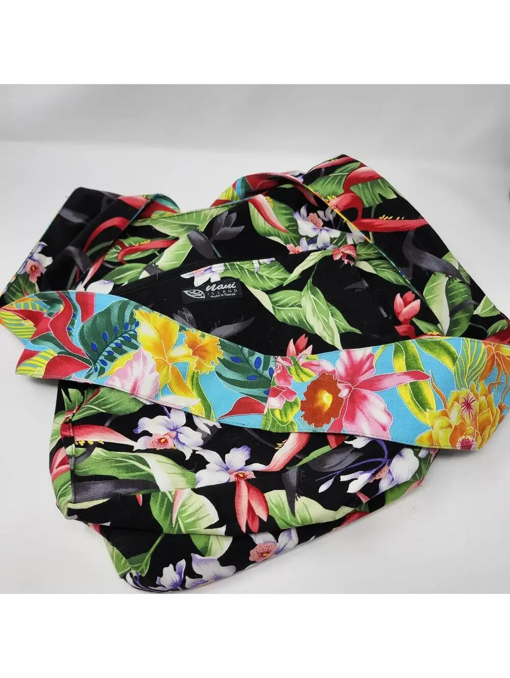 Nani Island Hawaii Tropical Floral Tote Bag Reversible Shoulder Bag